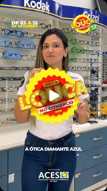 Aces Sinop no Instagram: "🚨 TEM MAIS UMA EMPRESA NO DEU A LOUCA! 

Hoje foi dia de passar na Ótica Diamante Azul para dar aquela notícia: agor